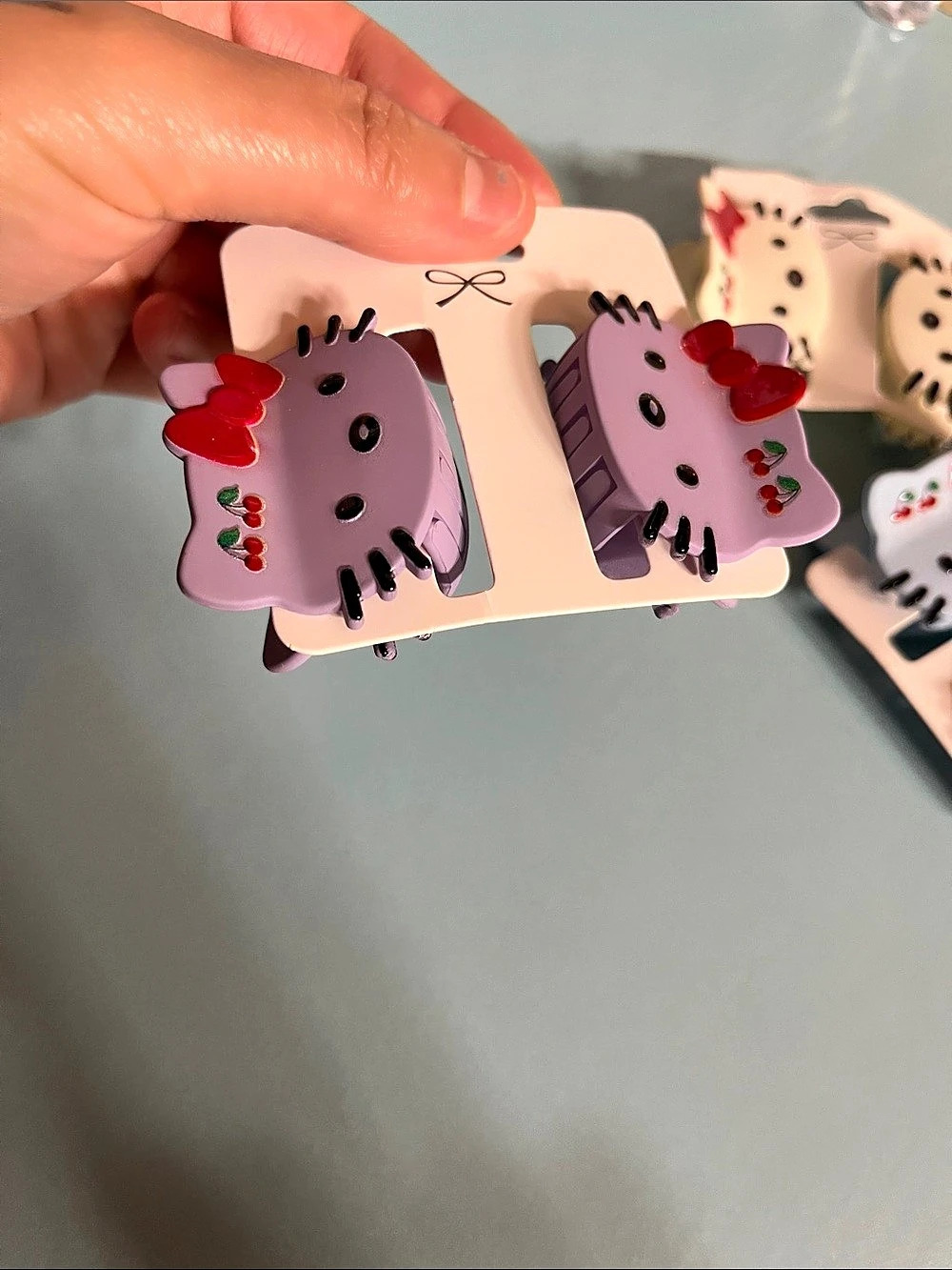 Sanrio Hello Kitty Hair Clips Pink & Purple